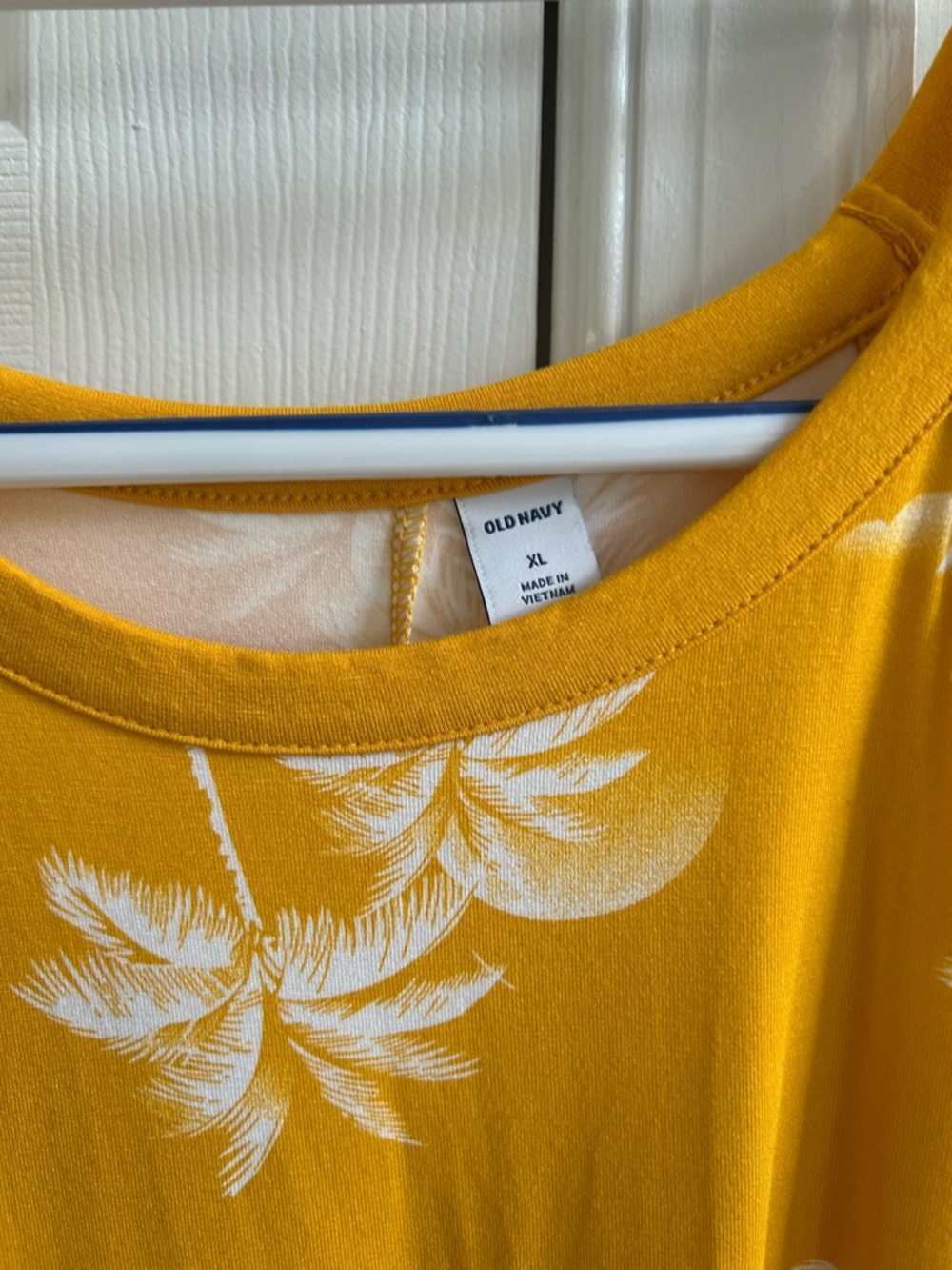 Old Navy Yellow Palm Printed Dress - Picture 3 of 3